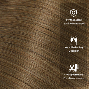 Extensions de Cheveux Lisses et Soyeux en Fibres Synthétiques, 28 Pouces, 200g, Brun Foncé, Tissage Droit Comme un Bâton - Product Image 6