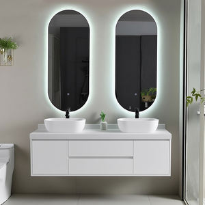 Meuble <span class=keywords><strong>de</strong></span> <span class=keywords><strong>salle</strong></span> <span class=keywords><strong>de</strong></span> <span class=keywords><strong>bain</strong></span> moderne <span class=keywords><strong>de</strong></span> luxe <span class=keywords><strong>avec</strong></span> double <span class=keywords><strong>miroir</strong></span> et double vasque, <span class=keywords><strong>miroir</strong></span> LED intelligent pour hôtel - Product Image 2