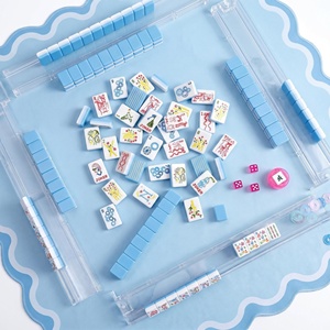 Fichas de Mahjong Grabadas de Acrílico Premium con Estilo Cloisonné de Lujo para Regalos Navideños y Venta al por Menor - Product Image 3