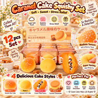 Ensemble de jouets anti-stress Squishy à montée lente en PU, imitation pain et desserts, vente en gros directe usine