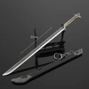 <span class=keywords><strong>Thranduil</strong></span> espada llavero GTR14 los Hobbits Metal Aleación de Zinc modelo tronos llaveros accesorios juego accesorio - Product Image 1
