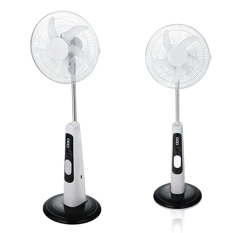 Multifunctional luxury 2021 home modern 18 inch solar fan rechargeable battery ac dc stand fan high quality portable low price