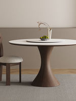 Table à manger effet marbre, table ronde compacte pour petites maisons, meubles de salon modernes et minimalistes