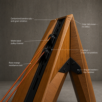 Machine de Pilates Reformer Formfit, style design moderne, en bois, réglable, durable, écologique, multifonctionnelle, pour usage commercial et bien-être