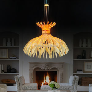 Luce a soffitto in legno a Led personalizzata America popolare decorazione artistica a soffitto in legno luce a sospensione - Product Image 4