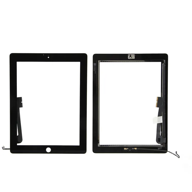 Cheap price Front Panel Touch screen for iPad 4, Black Digitizer for iPad 4 screen replacement, white for iPad 4 glass screen