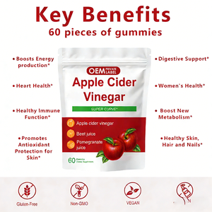 Suplemento Vegano <span class=keywords><strong>Keto</strong></span> en Gomitas OEM, Suplemento Diario de Vinagre de Sidra de Manzana con Jugo de Remolacha y Jugo de Granada, Aumenta la Energía - Product Image 3