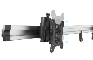 Support de bureau pour trois écrans LCD d'ordinateur, réglable en hauteur, en aluminium de qualité supérieure, avec inclinaison à 90 degrés, en stock, VM-MP230SL - Product Image 4