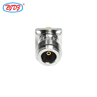 Factory Supply N-Type Female Jack to SMA Male Plug 4-Hole Flange 17.5*17.5 mm Chassis Mount Solder Coaxial Connectors Adapters