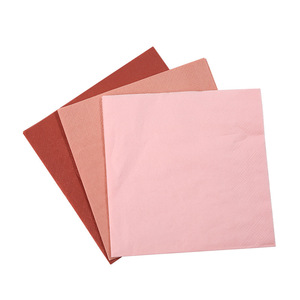 Solid Color <b>Paper</b> Napkins 250x250mm Disposable Party Use Pink <b>Red</b> Orange - Product Image 4