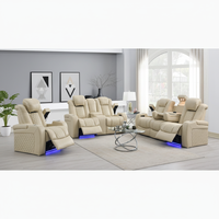 Sillón Reclinable Inteligente con Respaldo Alto, Sillón Eléctrico Azul Okin, Sillón Reclinable Moderno, Nuevo Diseño de Sofá Reclinable