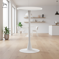 Table de bar moderne en bois, table ronde pour restaurant, cuisine, salon, petit espace