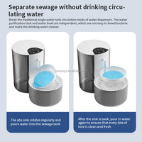 Dispensador de Agua Inalámbrico para Mascotas de 3L, Fuente Automática Inteligente para Gatos con Carga, Separación de Agua Limpia y Sucia