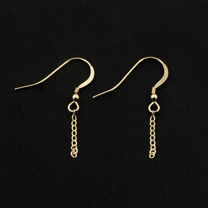 14k vàng đầy GF Bông tai móc bán Hot <span class=keywords><strong>S</strong></span> hình dạng móc tai với chuỗi đồ trang <span class=keywords><strong>s</strong></span>ức phát hiện - Product Image 5