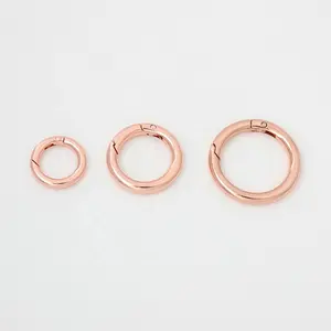 Nolvo World Roségold 3 Größe 20-25-34mm Metall Abzug Schnapp clip Metall Tor Verschluss Feder o Ring zu öffnen rund o Ring