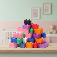 Bloques de Construcción de Espuma EPP Coloridos, Juguetes Educativos de Construcción Suaves y Seguros para Niños, Juego de 50 Piezas