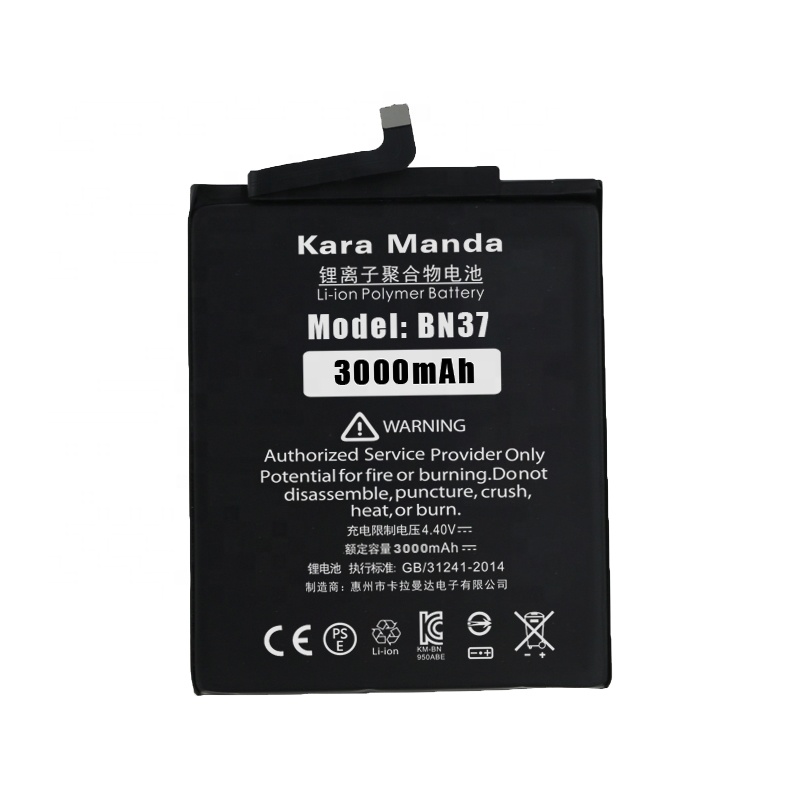Factory 3000mAh BN37 Battery for Xiaomi Redmi 6 Redmi 6A Battery Replacement Rechargeable Lithium ion Battery Original Capacity