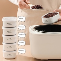 Boîtes à lunch compartimentées en plastique importées de Chine pour céréales et riz; Contenants de préparation de repas en riz brun de qualité alimentaire