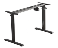 4 Memories Cadre de table électrique assis-debout avec protection anti-collision, moteur unique, double colonne, 2 étages, réglable