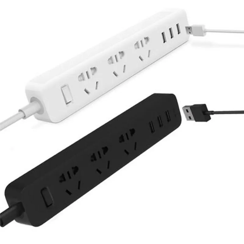 Toma de corriente electrónica MI smart home, carga rápida, 3 USB + 3 enchufes, interfaz de enchufe estándar, placa de enchufe de expansión
