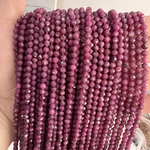 ลูกปัดคริสตัลอัญมณีทรงหลวมทรงกลมขนาด2มม. 3มม. 4มม. พลอยทับทิมลูกปัดทรงหลวมตัดสุกใสของขวัญเครื่องประดับ DIY - Product Image 2