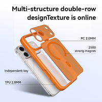 Étui de téléphone robuste 3-en-1 en TPU+PC avec aimant puissant N52, résistant aux chocs, pour 15/14/16E/16/17/18 Pro