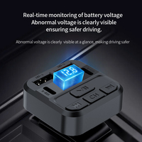 Lecteur MP3 portable pour voiture mains libres avec garantie d'un an, double ports USB Type-C, transmetteur FM et chargeur de voiture
