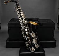 Performance Black Alto Saxophone E Flat Key Woodwind Instrument