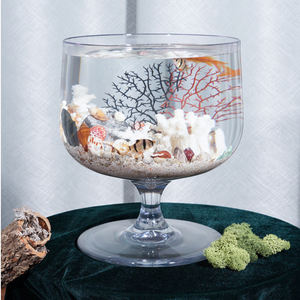 كوب مستدير لسطح المكتب من البولي كربونات, كوب زجاجي مستدير من البولي كربونات ، وعاء إبداعي صغير للزينة ، حوض سمك بيئي صغير - Product Image 4