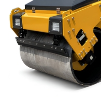 Compacteur routier vibrant à double tambour QIYUN Machinery de 3,5 tonnes, 28,5 kW, diesel, pour asphalte et sol, machine à rouleaux tandem articulée