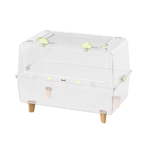 Cage à <span class=keywords><strong>hamster</strong></span> de luxe spacieuse avec design entièrement transparent, antidérapant et fonction empilable - Product Image 2