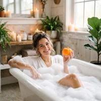Lot de 6 bombes de bain effervescentes en forme de citrouille d'Halloween, parfum orange douce, pour spa relaxant, personnalisable OEM ODM 100g