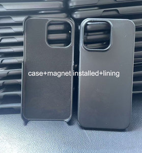 Nero opaco magnetico rigido PC guscio per <span class=keywords><strong>iphone</strong></span> 17 16 15 14 <span class=keywords><strong>13</strong></span> 12 Pro Max <span class=keywords><strong>fotocamera</strong></span> protettiva magnete in plastica grezza copertura del telefono - Product Image 6