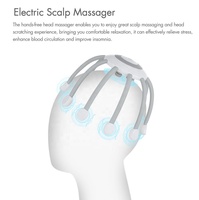 Machine électrique de Massage de la tête en Silicone, vibrant, 360 degrés, 10, soulagement du Stress des doigts, masseur intelligent du cuir chevelu, tête de poulpe