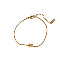 Collier/bracelet en acier inoxydable 316L plaqué or PVD 18 carats avec fermoir mousqueton pour cadeau parfait