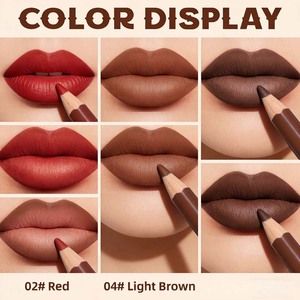 <span class=keywords><strong>Crayon</strong></span> à lèvres triangulaire avec logo personnalisé, contour nude, rouge, couleur multifonction, rouge à lèvres repulpant, crémeux, khol, eye-liner, cosmétiques pour les lèvres - Product Image 6