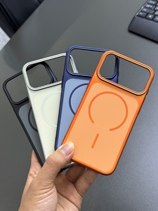 Funda Magnética Ultrafina de 1.3mm para Teléfono, Acabado Mate Esmerilado, Color Puro, para 16 15 14 11 12 13 <span class=keywords><strong>Pro</strong></span> <span class=keywords><strong>Max</strong></span>, Resistente a Impactos - Product Image 2
