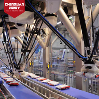 Robot parallèle Delta flexible à 4 axes, bras robotique à faible encombrement pour la manutention rapide et l'assemblage de l'électronique 3C sur ligne de production