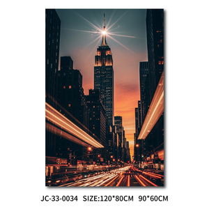Impresión en Lienzo de Edificios de Nueva York, Impresión de Vista Nocturna de la Ciudad Vintage, Decoración Urbana para el Hogar y la Oficina - Product Image 5