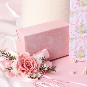 Papel de Regalo con Estampado Floral Rosa Claro, Papel para Manualidades, para Envolver Regalos de Boda, Cajas de Jabón, Cajas de Velas, Decoración DIY - Product Image 5