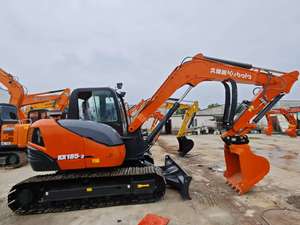 Excavadora de cadenas usada Kubota KX185 de 8 toneladas, en buen estado, excavadora de construcción de segunda mano en oferta. - Product Image 6