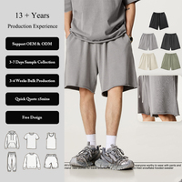 Pantalones Cortos Deportivos Extra Grandes para Hombre, de Verano, Casuales, 370 GSM, 100% Algodón, con Dobladillo Enrollado y Borde Crudo, de Alta Calidad