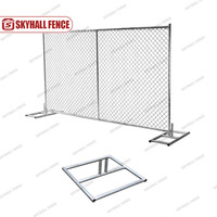 Clôture temporaire à maillon de chaîne durable pour les chantiers de construction Clôture à maillon de chaîne galvanisée portable