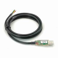 Chip FTDI TTL-232RG-VREG3V3-WE, Kabel USB ke TTL dengan Ujung Kawat, Kabel USB ke UART Mendukung Sinyal UART Level TTL +1.8V
