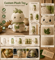 Boneka dan mainan plush katun PP custom dengan gantungan kunci, bahan plush pendek, desain lucu dari gambar kartun