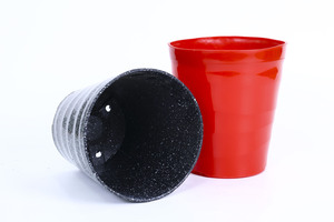 <b>Large</b> Size Modern OEM Color Speckled Plastic <b>Flower</b> <b>Pot</b> with Ripple Design for Indoor Green Plants Desktop Use - Product Image 3