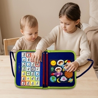 Livre d'activités Montessori personnalisable pour la maternelle, livre sensoriel en feutre silencieux, livre d'autocollants magiques pour l'apprentissage précoce des bébés, jouets pour enfants et tout-petits
