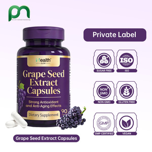 OEM Grape Seed Extract Capsules 200mg Vegan Herbal Antioxidant Polyphenol Supplement Skin Elasticity Cardiovascular Wellness - Product Image 4