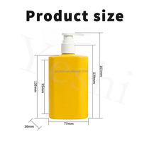 Bouteille de shampooing en plastique vide personnalisée de 250 ml, bouteille carrée avec pompe pour lotion, pour après-shampoing, gel douche, soins de la peau, emballage cosmétique