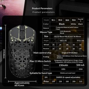 Mouse da Gaming Wireless <span class=keywords><strong>IPI</strong></span> Float88 2025, Ultra Leggero 42g, Sensore PixArt PAW3395, Polling Rate 8000Hz, Dongle Wireless USB-C, Mouse FPS per eSports - Product Image 6